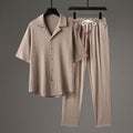 Casual Men's Sports High-end Half Sleeve Chinese Style Two-piece Set