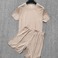 Cool Breathable Leisure Pajamas Suit T-shirt Shorts