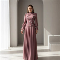 Two-piece Snowflake-diamond Long-sleeve Elegant Figure-flattering Slimming Dress