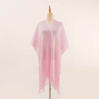 Flat Towel Shawl Gold And Silver Silk Slit Fashionable Beachwear Vacation Sun Protection Shirt
