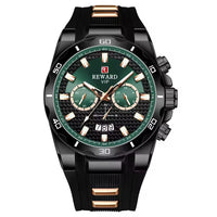 REWARD Mens Watch In Black And Gold With A Cool Design And Calendar Function