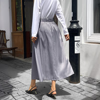 Stylish Solid-Color Commuter Long Skirt For Women