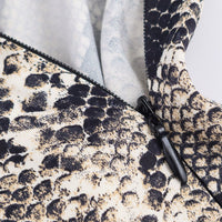 Animal Print Silk Texture MIDI Skirt