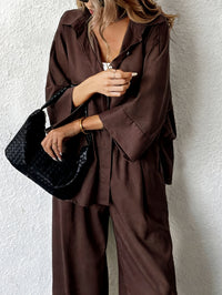Womens Plus-Size Loose Top And Pants Two-Piece Set