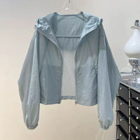 Elegant Breathable Sun Protection Clothing Women's Thin Cardigan Sun Protection Coat