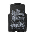 Men's American-style Letter Print Sleeveless Vest