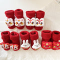 Baby Winter Big Red Terry Non-slip Floor Socks