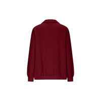 Womens Casual Lapel-collar Zip-up Long-sleeve Hoodie With Pockets