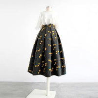 Classic Style Woolen Flab Hiding High Waist Skirt