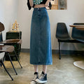 Female Casual Mid Length High Waist Slimming A-line Skirt