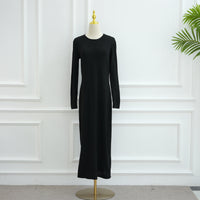 Middle Eastern-style Cozy And Chic Knit Hollow-out Dress