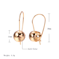 Simple Trendy Gold-plated All-match Round Women's Earrings