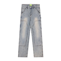 American High Street Men's And Women's Washed Blue Jeans