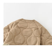 Autumn And Winter Quilted Cotton Fleece-lined Warm Baby Jumpsuit