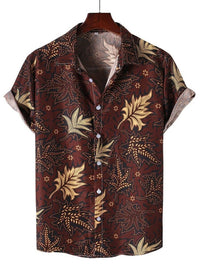 Mens Casual Stylish Lapel Shirt Top