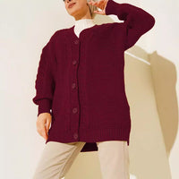 Knitted Cardigan Coat Loose Casual Sweater