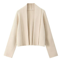 Fashionable All-matching Scarf Collar Knitted Cardigan Shawl