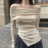 Sexy Hot Girl Off-shoulder Autumn And Winter Base