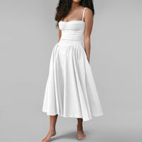 Elegant French-style Vintage Slim-fit Slip Dress For Women