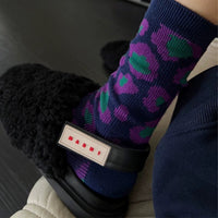 Retro Houndstooth Cotton Socks For Women