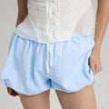 Striped Balloon Pants Casual Shorts Women's Fashion