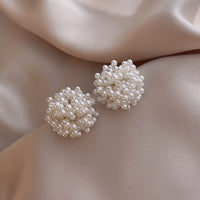 Fashionable Light-luxury Pearl-inlaid Stud Earrings