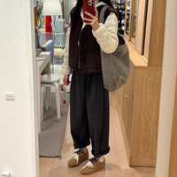 Plus-size Grandma Pants For Fallwinter Wide-leg Balloon Style