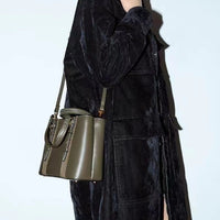 Women's Olive Green Mini City Portable Messenger Bag