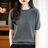 Women's Loose Casual Short-sleeved Minimalist Sweater