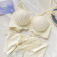 Womens Comfortable Plus-Size Non-Wired Bra And Panty Set With Anti-Sag Support
