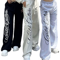 Printed Pattern Stretchy High-Street Dark Gothic Long Pants