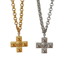 Titanium Steel Clavicle Chain 18K Gold Plated Cross