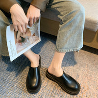 Womens Chunky-soled Closed-toe Mules For Casual Wear