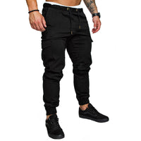 Men's Multi-pocket Micro-elastic Sports Casual Fitness Ankle-tied Trousers
