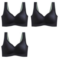 No Steel Ring Breasted Thin Section Gathered Side Breasts Sports Sleep Vest Bra Women