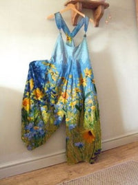 Independent Station Women's Innovative Printing Loose Casual Jumpsuit