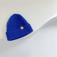 Girls' Knitted Sweater Hat Baby Warm Solid Color Curling