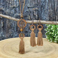 Retro Floral Earrings And Necklace Set With A Distinctive European And American Style