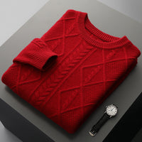 Thick Loose Sweater Twist Base Cardigan
