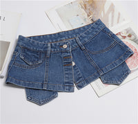 Fashionable All-match Denim Girdle With Women's Decoration