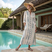 Fashionable Retro V-Neck Elegant Womens Dress