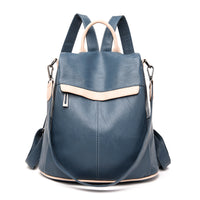 School Bag Student Backpack Soft Leather Fashion Leisure Big School Bag Backpack