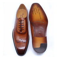 Men's Business Engraved British Brogue Leather Shoes