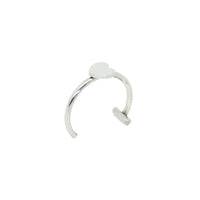 Stainless Steel Bar Heart Cross Lip Ring