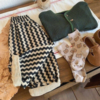Children's Fashion Striped Casual Japanese Trousers