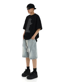 Trendy American Retro Denim Shorts For Boys