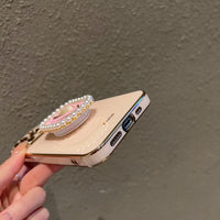 Electroplating Tulip Pearl Stand Phone Case