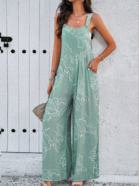 Women's Loose All-match Casual Printed Jumpsuit