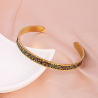 Stainless Steel Fashionable And Versatile Arabic-Script Open Bracelet