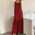 Summer Longline Korean-style Pajama Dress With Vest Style